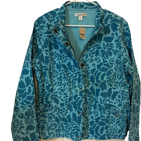 Coldwater Creek Jackets & Blazers - Coldwater Creek Women's NWT Blue Floral Jacket Medium